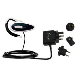 Gomadic International Wall / AC Charger for the Jabra BT130 - Brand w/ TipExchange Technology
