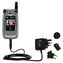 Gomadic International Wall / AC Charger for the Kyocera KX160 - Brand w/ TipExchange Technology