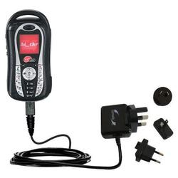 Gomadic International Wall / AC Charger for the Kyocera Switch Back - Brand w/ TipExchange Technolog