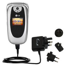 Gomadic International Wall / AC Charger for the LG 225 - Brand w/ TipExchange Technology