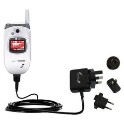 Gomadic International Wall / AC Charger for the LG AX245 - Brand w/ TipExchange Technology