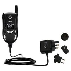 Gomadic International Wall / AC Charger for the LG AX490 - Brand w/ TipExchange Technology