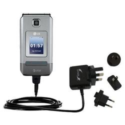 Gomadic International Wall / AC Charger for the LG CU575 TraX - Brand w/ TipExchange Technology