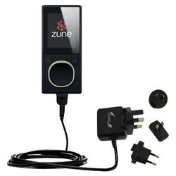 Gomadic International Wall / AC Charger for the Microsoft Zune 4GB / 8GB - Brand w/ TipExchange Tech