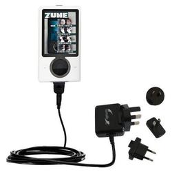 Gomadic International Wall / AC Charger for the Microsoft Zune Gen2 - Brand w/ TipExchange Technolog