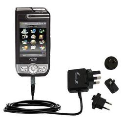 Gomadic International Wall / AC Charger for the Mio Technology A700 - Brand w/ TipExchange Technolog