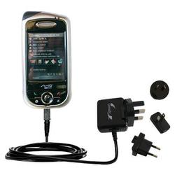 Gomadic International Wall / AC Charger for the Mio Technology A701 - Brand w/ TipExchange Technolog