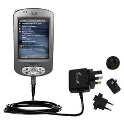 Gomadic International Wall / AC Charger for the Mio Technology P350 - Brand w/ TipExchange Technolog