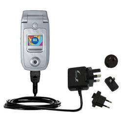 Gomadic International Wall / AC Charger for the Motorola A668 - Brand w/ TipExchange Technology