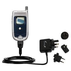 Gomadic International Wall / AC Charger for the Motorola A728 - Brand w/ TipExchange Technology