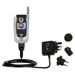 Gomadic International Wall / AC Charger for the Motorola A840 - Brand w/ TipExchange Technology