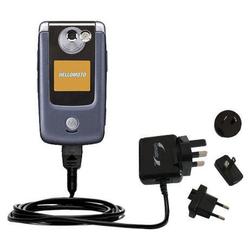 Gomadic International Wall / AC Charger for the Motorola A910 - Brand w/ TipExchange Technology