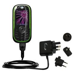 Gomadic International Wall / AC Charger for the Motorola E1060 - Brand w/ TipExchange Technology