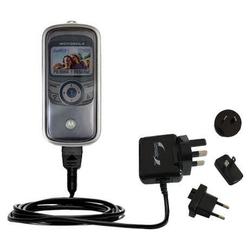 Gomadic International Wall / AC Charger for the Motorola E380 - Brand w/ TipExchange Technology