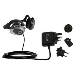 Gomadic International Wall / AC Charger for the Motorola Headset BT820 - Brand w/ TipExchange Techno
