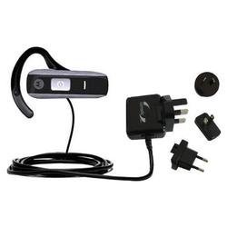 Gomadic International Wall / AC Charger for the Motorola Headset H550 - Brand w/ TipExchange Technol