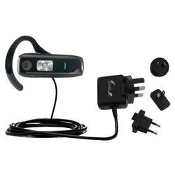 Gomadic International Wall / AC Charger for the Motorola Headset H670 - Brand w/ TipExchange Technol