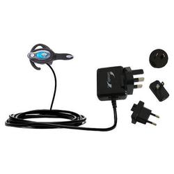 Gomadic International Wall / AC Charger for the Motorola Headset HS850 - Brand w/ TipExchange Techno