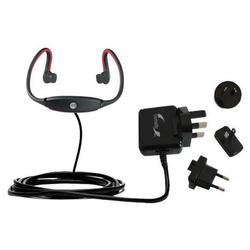 Gomadic International Wall / AC Charger for the Motorola Headset S9 - Brand w/ TipExchange Technolog