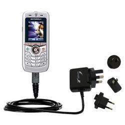Gomadic International Wall / AC Charger for the Motorola L2 - Brand w/ TipExchange Technology