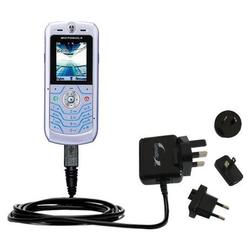 Gomadic International Wall / AC Charger for the Motorola L6 - Brand w/ TipExchange Technology