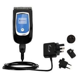 Gomadic International Wall / AC Charger for the Motorola MPx200 - Brand w/ TipExchange Technology
