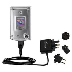 Gomadic International Wall / AC Charger for the Motorola MPx300 - Brand w/ TipExchange Technology