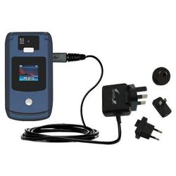 Gomadic International Wall / AC Charger for the Motorola RAZR V3x - Brand w/ TipExchange Technology