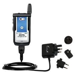 Gomadic International Wall / AC Charger for the Motorola i860 - Brand w/ TipExchange Technology