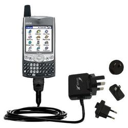 Gomadic International Wall / AC Charger for the PalmOne Treo 600 - Brand w/ TipExchange Technology
