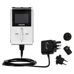 Gomadic International Wall / AC Charger for the Philips GoGear HDD082/17 - Brand w/ TipExchange Tech