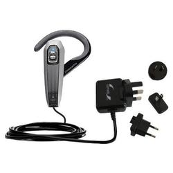 Gomadic International Wall / AC Charger for the Plantronics Explorer 340 - Brand w/ TipExchange Tech
