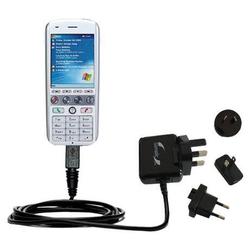 Gomadic International Wall / AC Charger for the Qtek 8100 - Brand w/ TipExchange Technology