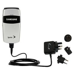 Gomadic International Wall / AC Charger for the Samsung A420 - Brand w/ TipExchange Technology