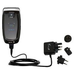 Gomadic International Wall / AC Charger for the Samsung A640 - Brand w/ TipExchange Technology
