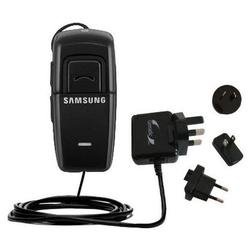 Gomadic International Wall / AC Charger for the Samsung Bluetooth Headset WEP 200 - Brand w/ TipExch