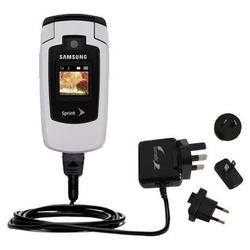 Gomadic International Wall / AC Charger for the Samsung M500 - Brand w/ TipExchange Technology