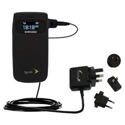Gomadic International Wall / AC Charger for the Samsung M610 - Brand w/ TipExchange Technology