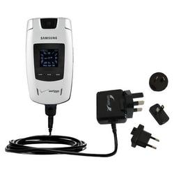 Gomadic International Wall / AC Charger for the Samsung SCH-U540 - Brand w/ TipExchange Technology