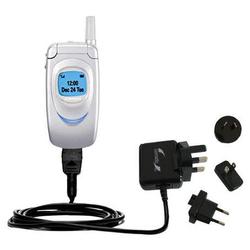 Gomadic International Wall / AC Charger for the Samsung SGH-A800 - Brand w/ TipExchange Technology