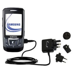 Gomadic International Wall / AC Charger for the Samsung SGH-D870 - Brand w/ TipExchange Technology