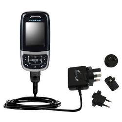 Gomadic International Wall / AC Charger for the Samsung SGH-E630 - Brand w/ TipExchange Technology