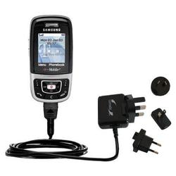 Gomadic International Wall / AC Charger for the Samsung SGH-E635 - Brand w/ TipExchange Technology