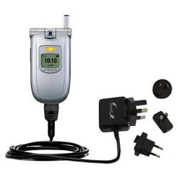 Gomadic International Wall / AC Charger for the Samsung SGH-P107 - Brand w/ TipExchange Technology