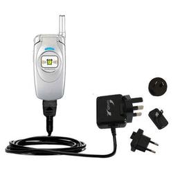 Gomadic International Wall / AC Charger for the Samsung SGH-S400 - Brand w/ TipExchange Technology