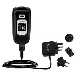 Gomadic International Wall / AC Charger for the Samsung SGH-T309 - Brand w/ TipExchange Technology