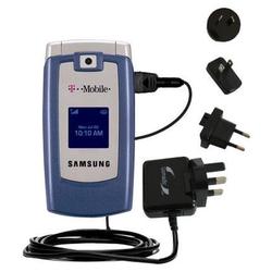 Gomadic International Wall / AC Charger for the Samsung SGH-T409 - Brand w/ TipExchange Technology