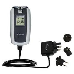 Gomadic International Wall / AC Charger for the Samsung SGH-T719 - Brand w/ TipExchange Technology