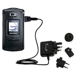 Gomadic International Wall / AC Charger for the Samsung SGH-V804 - Brand w/ TipExchange Technology