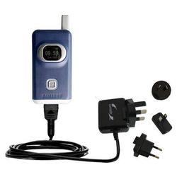 Gomadic International Wall / AC Charger for the Samsung SGH-X400 - Brand w/ TipExchange Technology